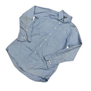 Lauren Ralph Lauren Black Label Shirt Men's 15.5 32/33 Blue Micro Dot Slim Shirt